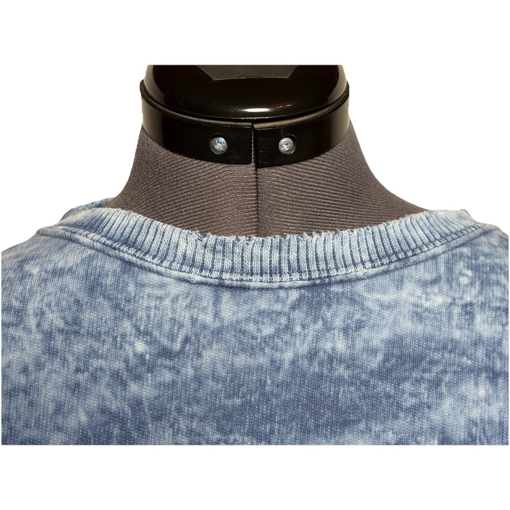 VTG 90s Ton Sur Ton Acid Wash Distressed Graphic Sweatshirt Sneakers L XL C48" - Picture 7 of 11